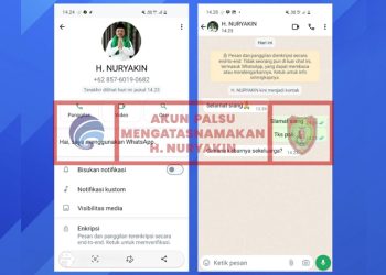 Beredar WA Palsu Sekda Kalteng, Diduga Penipu