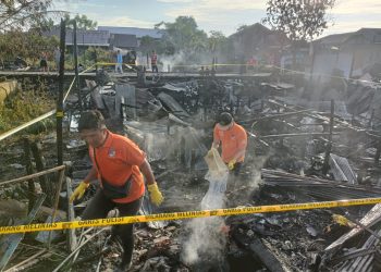 Belasan Rumah di Komplek Mendawai Ludes Terbakar