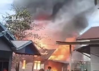 Komplek Mendawai Kembali Berkobar, Ludeskan Rumah dan Barak