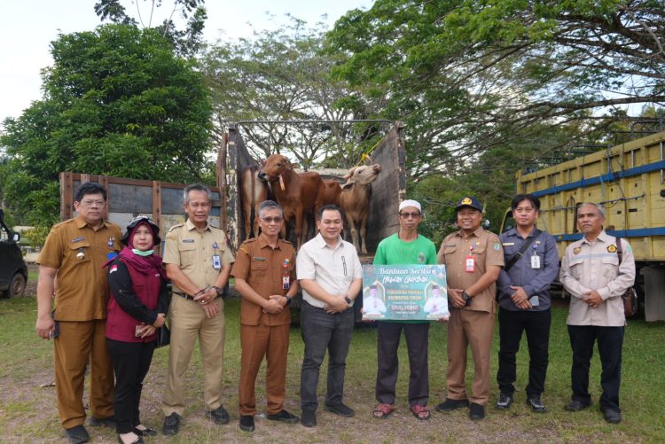 Pemprov Bagikan Belasan Ekor Hewan Kurban di Lamandau