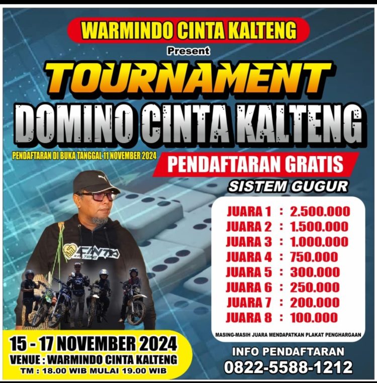 Komunitas Cinta Kalteng Gelar Turnamen Domino