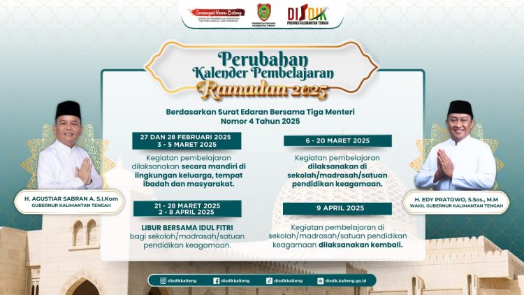 Disdik Umumkan Perubahan Jadwal Libur Ramadan dan Idul Fitri 2025