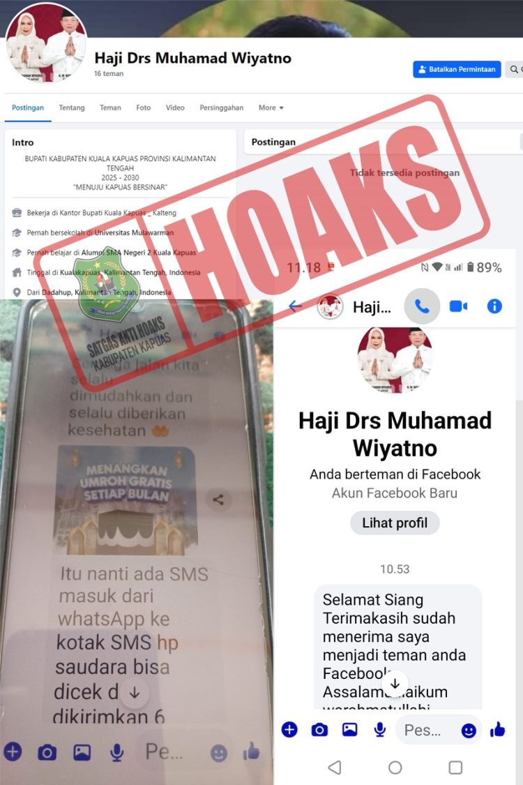 Waspada Penipuan! Akun Facebook Catut Nama Bupati