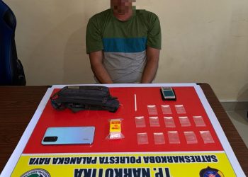 Jojon Tertangkap Edarkan Belasan Paket Sabu di Kecamatan Pahandut