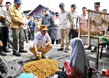 Gubernur Pastikan Harga Sembako Stabil di Pasar Keramat Sampit   