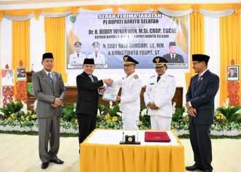 Pemkab Barsel Gelar Sertijab Bupati dan Wakil Bupati