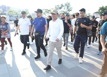 Sambil Joging, Gubernur Ajak Stakeholder Komitmen Membangun Kalteng