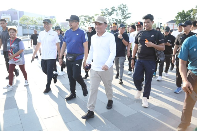 Sambil Joging, Gubernur Ajak Stakeholder Komitmen Membangun Kalteng