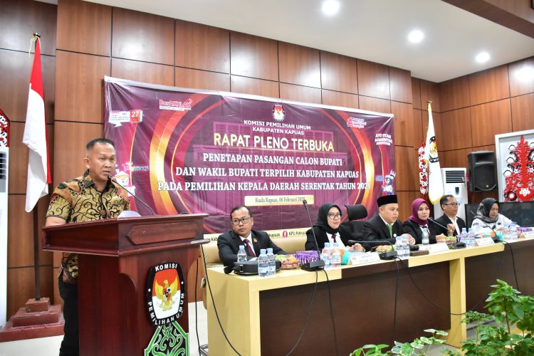 Sekda Hadiri Pleno Penetapan Paslon Terpilih