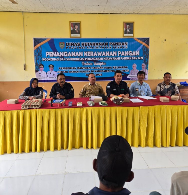 Penanganan Kerawanan Pangan dan Gizi, Pemprov Kalteng Melalui Hanpang Salurkan Bantuan di Pulang Pisau