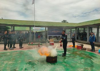 Rutan Kapuas Gelar Simulasi Penanganan Kebakaran