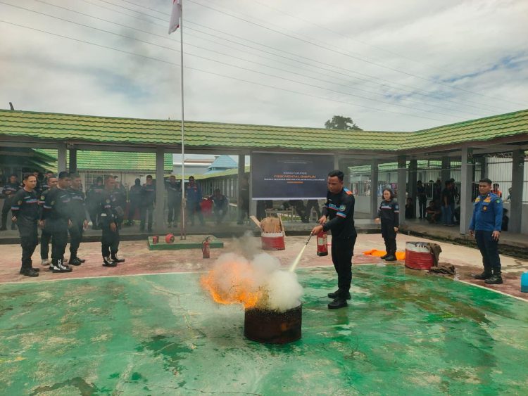 Rutan Kapuas Gelar Simulasi Penanganan Kebakaran